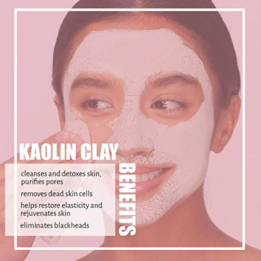 AromaMusk 100% Natural & Mineral Rich Superfine Kaolin Clay Face Mask Powder For Glowing Skin, 100gm Aroma Musk 