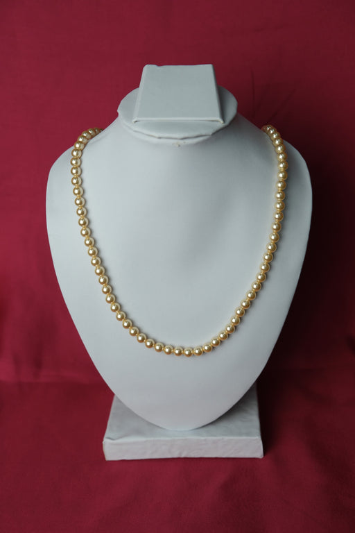 Saroski Single Line Medium Size Fresh Water Pearls Necklace for Women Pearls Chain LivySeller 