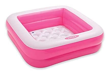 G.FIDEL Inflatable Play Box Pool 57100NP Large Rectangular Baby Pool with Inflatable Floor | Multi Color (Pink) Toy GFIDEL 
