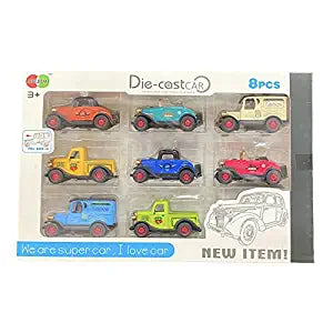 G.FIDEL Mini Cars for Kids-Assorted 8 pcs Die-Cast Metal Cars (Multi-Colors) Randon Design Toy GFIDEL 