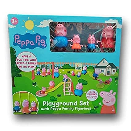 G.FIDEL Toy Pig Playground Set with Pig Family Figurines,Slide,Swing,See-Saw,Easel Sets Pieces for Kids Children Toy GFIDEL 