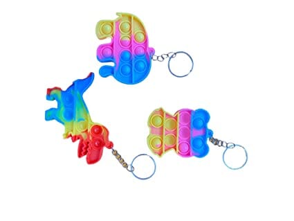 G.Fidel Pop It Keychain � Pack of 3 Pcs Pop It Keychain Mini Fidget Bubble Toy Bubble Toys Set for Autism Stress Relieve Hand Toys for Kids Adults(Random Design Dispatch) Toy GFIDEL 