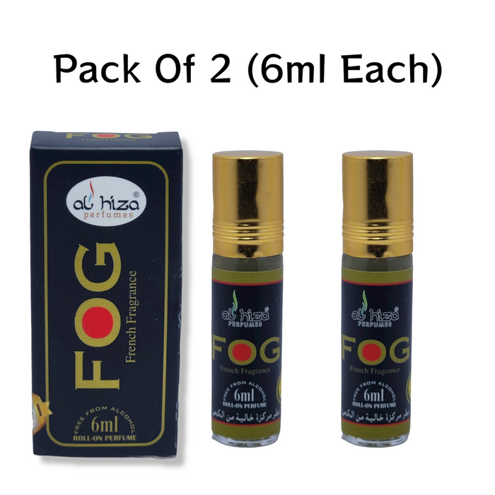 Al hiza perfumes FOG French Fragrance Roll-on Perfume Free From Alcohol 6ml 12