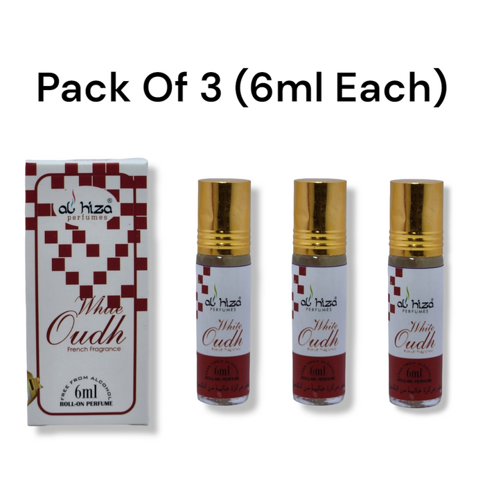 Al hiza perfumes White Oudh Roll-on Perfume Free From Alcohol 6ml 11