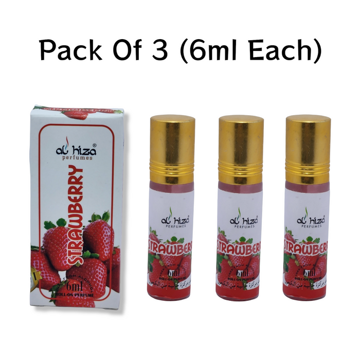 Al hiza perfumes Strawberry Roll-on Perfume Free From Alcohol 6ml 12