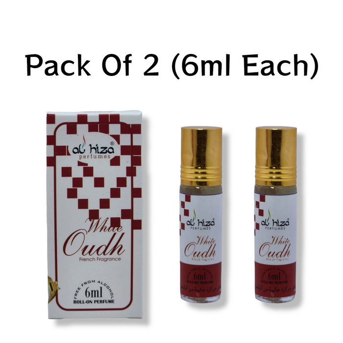 Al hiza perfumes White Oudh Roll-on Perfume Free From Alcohol 6ml 9