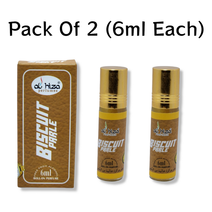 Al hiza perfumes Biscuit Parle Roll-on Perfume Free From Alcohol 6ml 12