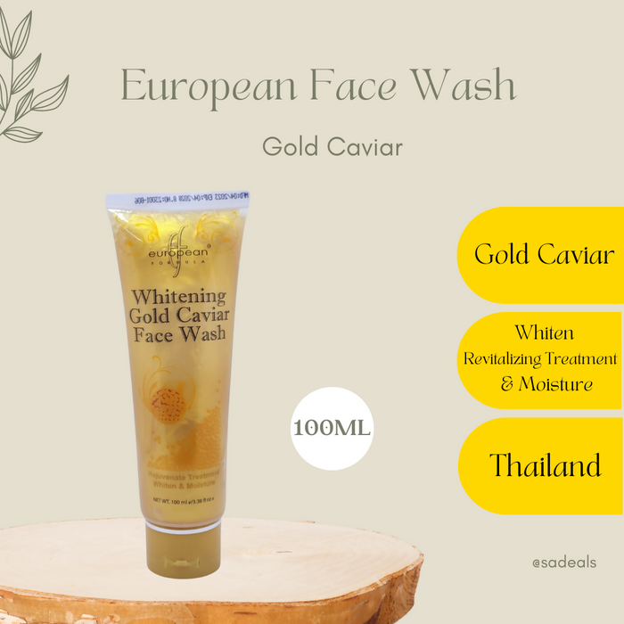 European Formula Whitening Gold Face wash 100ml 5