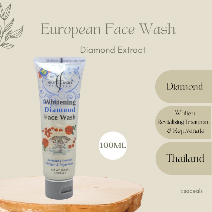 European Formula Whitening Diamond Face wash 100ml 5