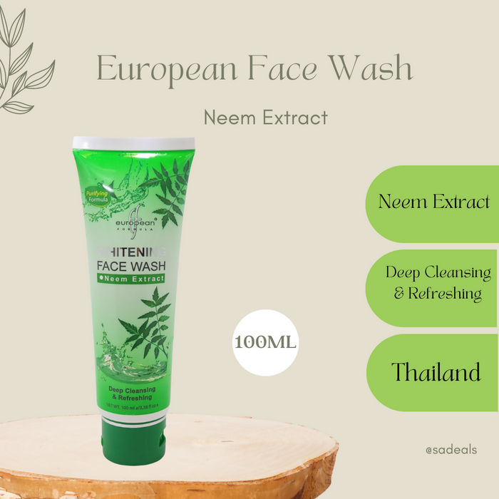 European Formula Whitening Face wash Neem Extract 100ml 5