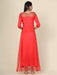 Women's Pleat Draped Red Gown Clothing Ruchi Fashion XXL 