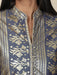 Women's Grey Foil Print Mandarin Collar Kurti Clothing Ruchi Fashion XXL 