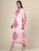 Women's baby pink printed Long Kaftan in Georgette brasso self fabric with Inner Clothing Ruchi Fashion S 