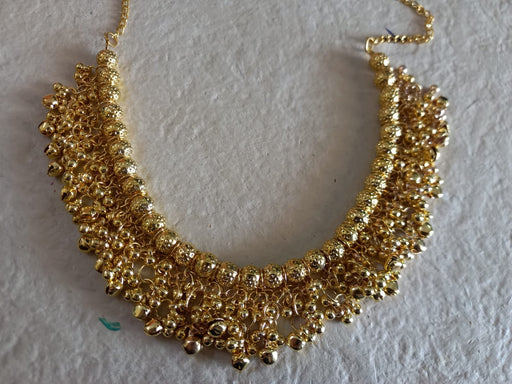 Aradhya Antique Golden Ghungroo Beads Designer Choker Necklace Jewellery for Women Imitation Jewellery Aradhya Jewellery 