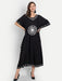 Black Embroidery Kaftan Maxi Dress Apparel & Accessories Jiron 