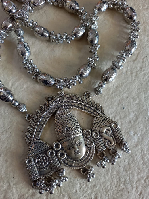 ARADHYA Silver Plated Pendant Necklace of Lord Tirupati Balaji I Lord Sri Venkateswara I Jewellery for Women and Girls Imitation Jewellery Aradhya Jewellery 