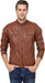 Garmadian Brown Pu Leather Jacket Jackets Demind Fashion 