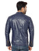 Garmadian Blue Casual Pu Leather Jacket for Men Jackets Demind Fashion 