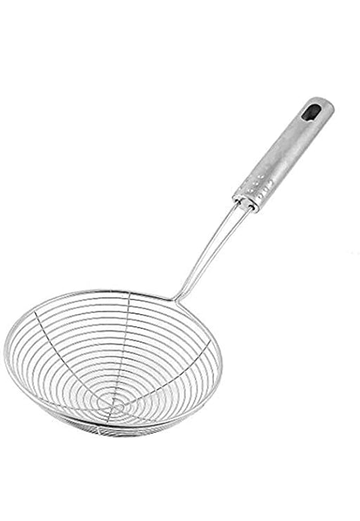 LSARI Stainless Steel Spider Strainer Skimmer Deep Fryer Ladle,Food Strainer for Cooking and Frying, Kitchen Utensils Wire Strainer Pasta Strainer Spoon,(16 Cms) Home Accessories Aric Retail India Company 