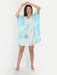 Arctic Blue Tie Dye Kaftan Dress with waist Tie Up Apparel & Accessories Jiron 