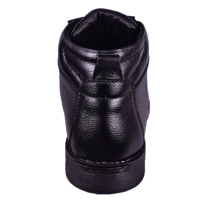 Somugi Genuine Leather Black Formal Lace up Half Boot Formal Shoes Avinash Handicrafts 