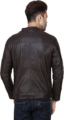 Garmadian Brown Casual Pu Leather Jacket for Men Jackets Demind Fashion 