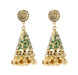 Aradhya Indian Traditional Golden Stylish Jhumki Earrings for Women and Girls (Green) Imitation Jewellery Aradhya Jewellery 