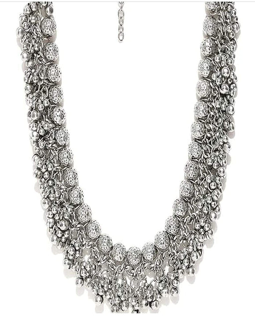 ARADHYA German Silver Ghungroo Beads Designer Choker Necklace Jewellery for Women Imitation Jewellery Aradhya Jewellery 