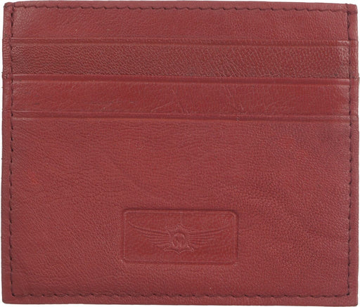 Genuine Leather Casual Card Holder Red Colour Card Holder 054RD MASKINO ENTERPRISES 