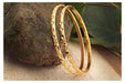 JFL - Jewellery for Less Women's Traditional Ethnic One Gram Matt Gold Plated Designer Bangle Set Chains JFL 