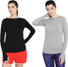 Ap'pulse Solid Women Round Neck Black, Grey T-Shirt (Pack of 2) T SHIRT sandeep anand 