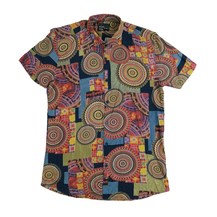 Fashion House Designer Wear Printed Multicolor Half Hands Shirt Fashion House 