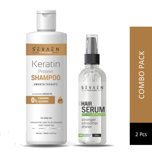 Keratin Shampoo and Professional Hair serum professional range Hair Care SEVAEN PROFESSIONAL 