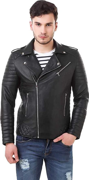 Black Biker Pu leather Jacket for Men Jackets Demind Fashion 