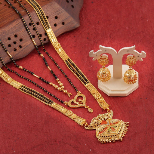 DESIGNER MANGALSUTRA SET FOR WOMEN MATERIAL: SOLID MOTI AND MAZZAK WITH EARING SET MANGALSUTRA HANSNI FASHION 