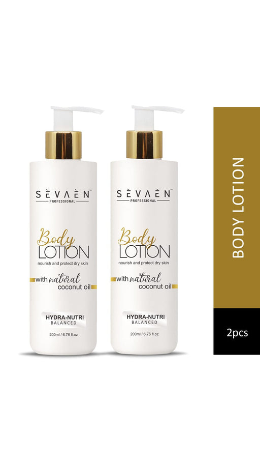 Moisture Body Lotion, Daily Moisturizer for Dry Skin, Gives Non-Greasy, Glowing Skin - For Men & Women pack of 2*2 Hair Care SEVAEN PROFESSIONAL 