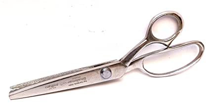 Shalimar Brand 9" Inches Professional Zig Zag Scissor for Cloth Fabric Cutting and Tailoring Work,Mild Steel, Ergonomic Grips,Ultra-Sharp, Pinking Shears for Sewing, Craft, Dressmaking, Fabrics Art and Craft scissors Shalimar 