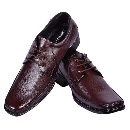 Somugi Genuine Leather Brown Formal Lace up shoes Casual Shoes Avinash Handicrafts 