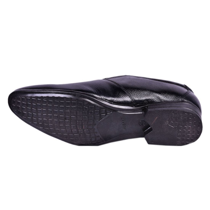 Somugi Genuine Leather Black Formal Slip on shoes Formal Shoes Avinash Handicrafts 