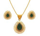 JFL -Radiant Rays with Glassy Stone Designer One Gram Gold Plated Pendant with Chain & Earrings for Girls & Women. Chain JFL 