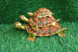 Salvus APP SOLUTIONS Metal Red & Gold Turtle Tortoise Feng Shui Showpiece for Home Decoration, Set of 3 (Red & Gold) Home Decors Salvus App Solutions 