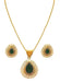 JFL -Radiant Rays with Glassy Stone Designer One Gram Gold Plated Pendant with Chain & Earrings for Girls & Women. Chain JFL 