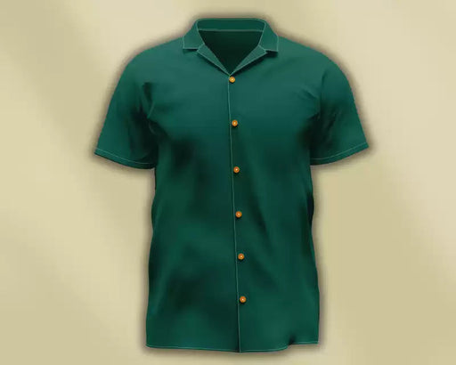 THE CROWNLADY Polycotton Solid Shirt Fabric Green Apparel & Accessories The Crown Lady 