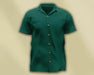 THE CROWNLADY Polycotton Solid Shirt Fabric Green Apparel & Accessories The Crown Lady 
