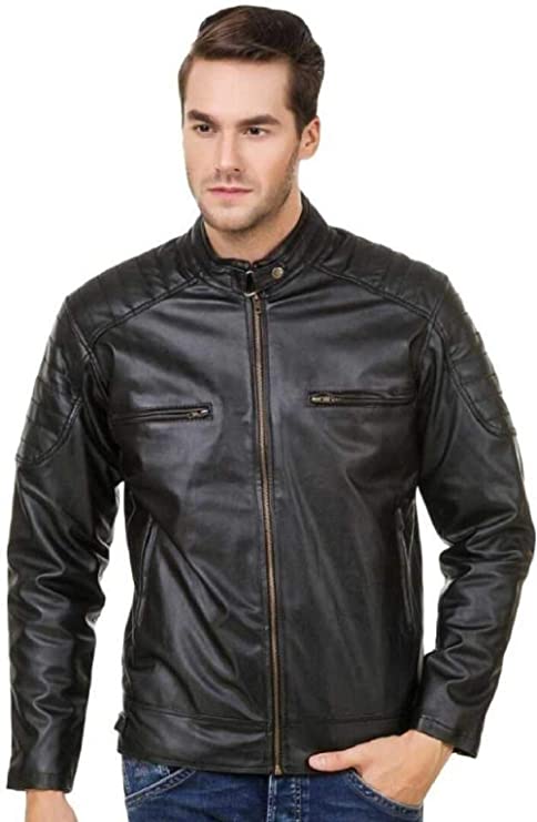 Garmadian Black Casual Pu Leather Jacket for Men Jackets Demind Fashion 