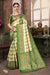 SVB Saree Women's Green Color Khadi Silk Printed Saree With Blouse Piece(AMAZE GREEN_Free Size) SAREE SVB Sarees 
