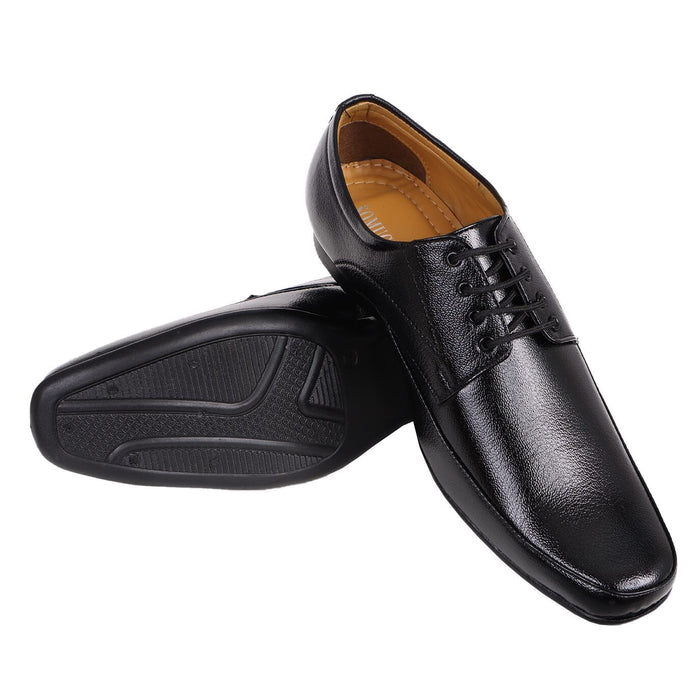 Somugi Black Lace up formal Shoes for Men made by Artificial Leather Formal Shoes Avinash Handicrafts 