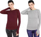 Ap'pulse Solid Women Round Neck Grey T-Shirt (Pack of 2) T SHIRT sandeep anand 