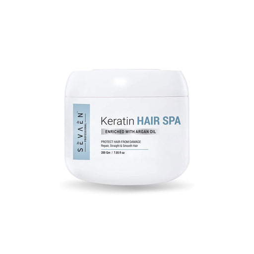 sevaen Keratin Shampoo 250ml And Hair Spa Cream 200gm,for Frizz-Free hair up to 72 hours & Salon-like smooth hair at home. Hair Care SEVAEN PROFESSIONAL 