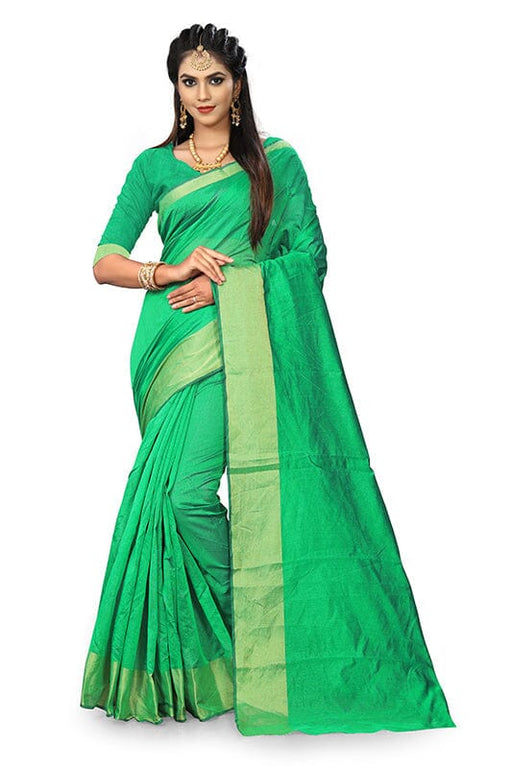 Green Colour Art Silk Printed Saree SAREES SVB Sarees 